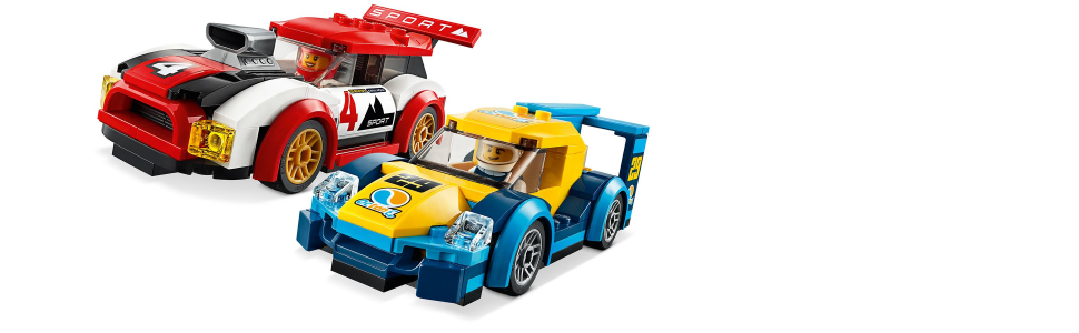 LEGO® City 60256 Les voitures de course, Jeu de Construction avec pilotes,  Véhicules de Rallye pour Enfants de 5 ans et + - Cdiscount Jeux - Jouets