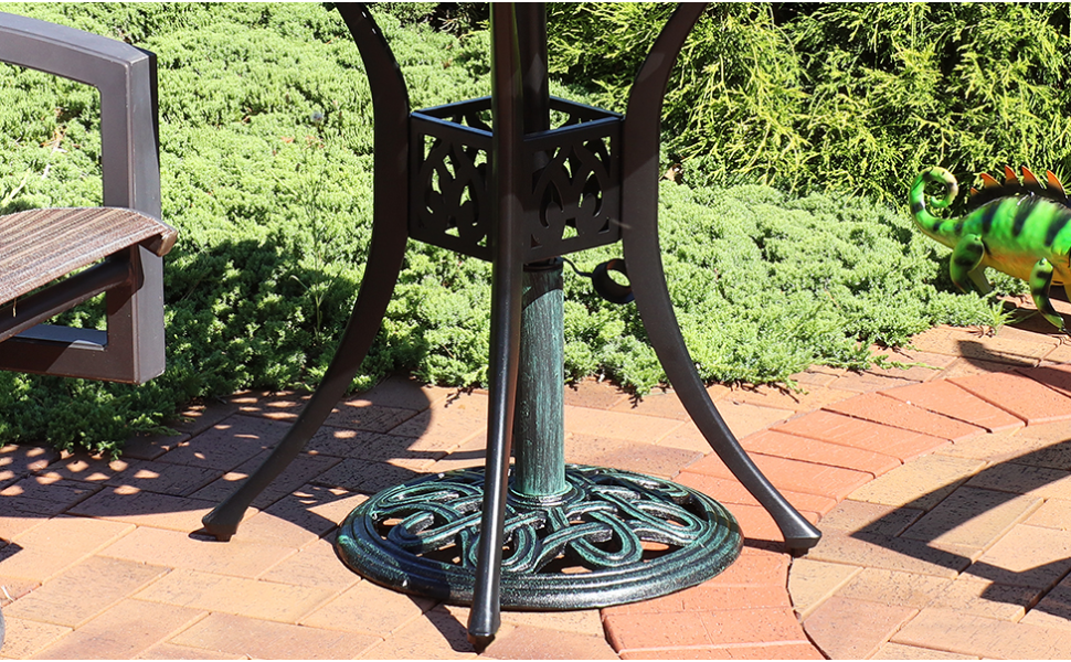 【a.depeche 】IRON UMBRELLA STAND(S) Amazon.com : Sunnydaze 18-Inch Cast Iron Patio Umbrella Base
