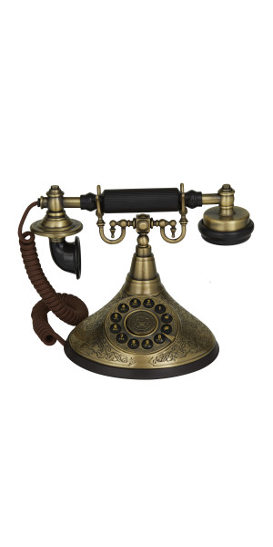 Klassisches Antikes Festnetztelefon – Bronze, Mit Rauschunterdrückung, Nummernspeicher, Für Deko & Gebrauch
