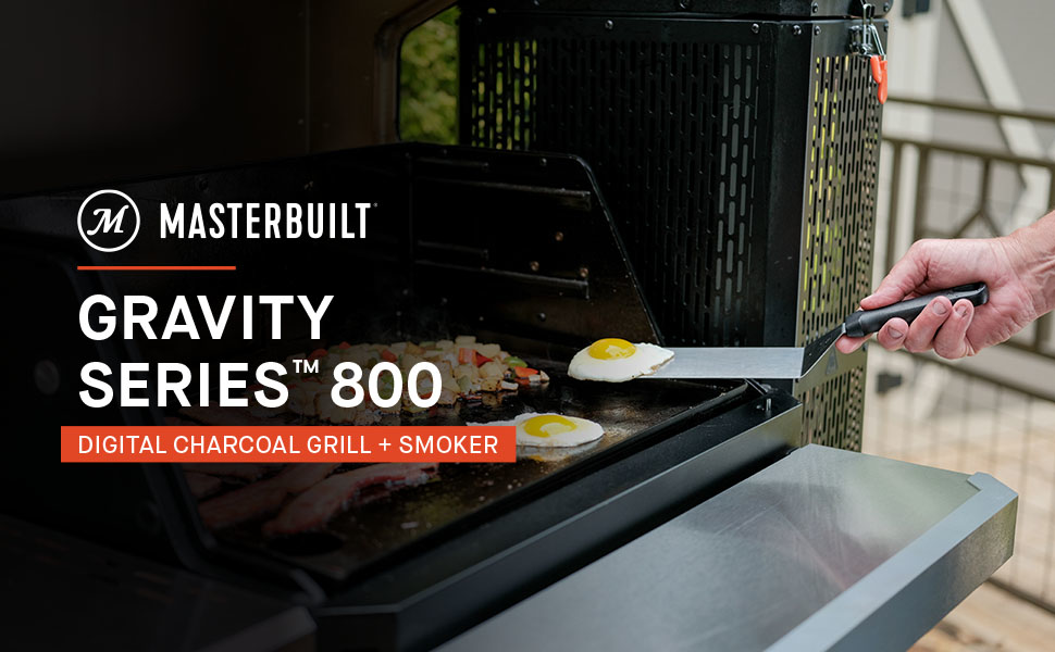 Plancha + Barbecue + Fumoir au Charbon Gravity Series® 800