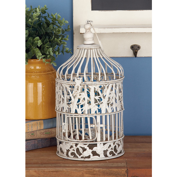 Large Vintage Victorian Style Decorative Birdcage w/Stand Dome Top Hanging  Hook