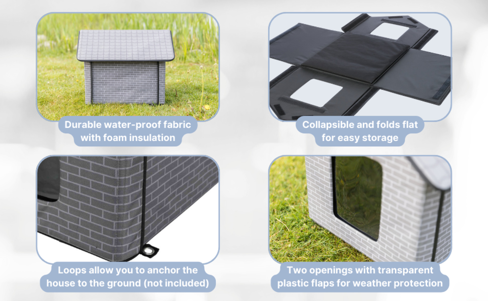 TRIXIE 1-Story Insulated Waterproof Material Small Indoor