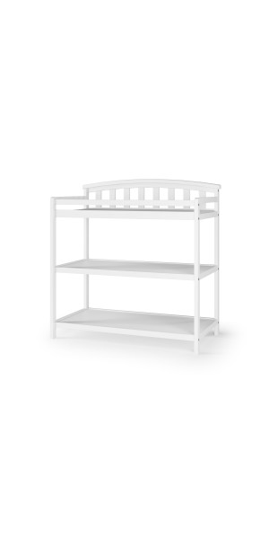 Child Craft Curve Top Changing Table with Pad & Strap, 2 Storage Child Craft Curve Top Changing Table with Pad & Strap, 2 Storage