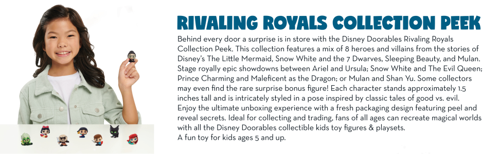 Disney Doorables Rivaling Royals Collection Peek, Blind Bag Collectible  Figures, Kids Toys for Ages 3 up 