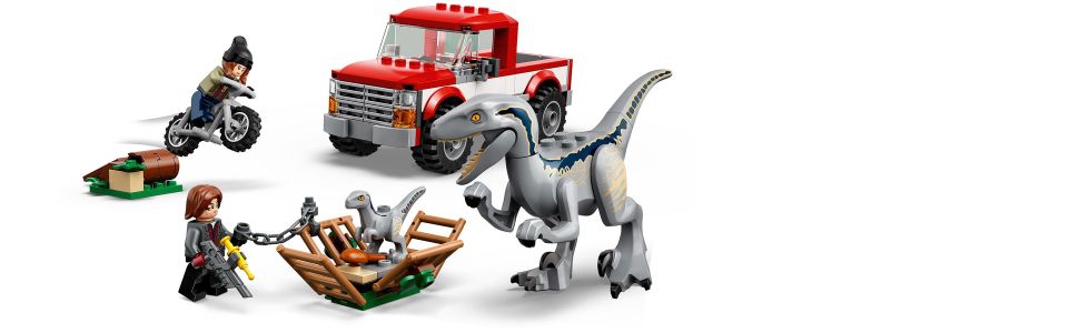 LEGO Jurassic World Blue & Beta Velociraptor Capture 76946 Building Kit  (181 Pieces)