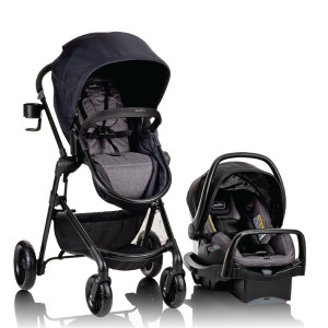 Evenflo pivot travel system dusty sales rose