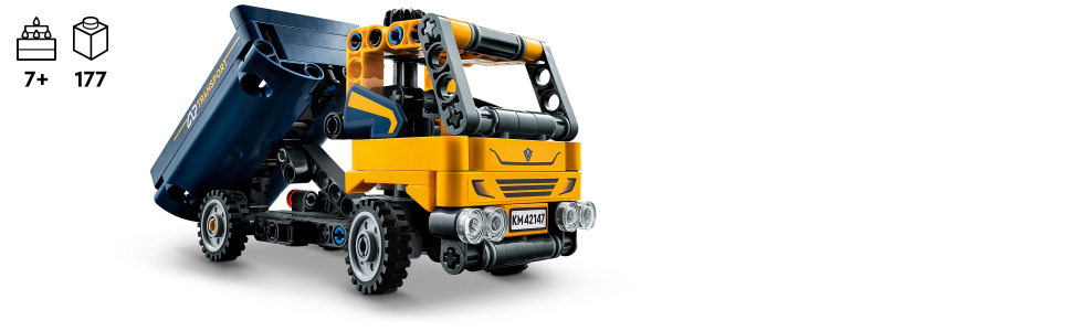 LEGO Technic Dump Truck 177 Piece Construction Set 42147 Ages 7+ NEW for  2023