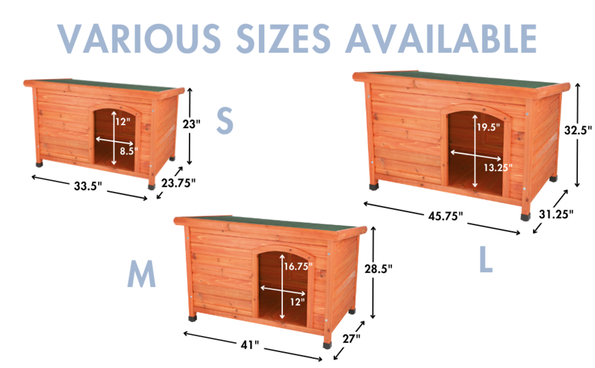 TRIXIE Natura Flat Roof Dog House, 27