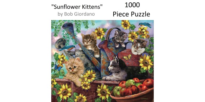 Hart Puzzles Puppies at Play by Bob Giordano, 1000 Piece Puzzle