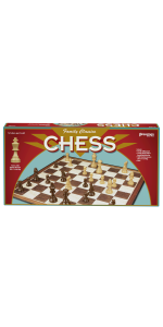 Family Classics Chess by Pressman - with Folding Board and Full Size Chess  Pieces