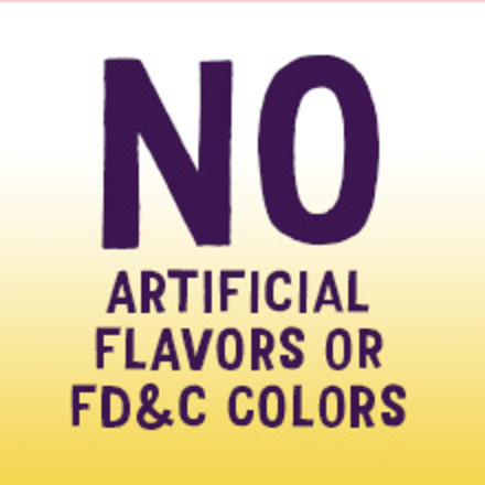 No artificial flavors or FD&C colors.