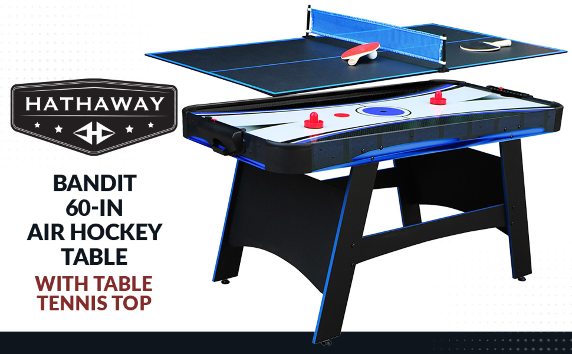 Hathaway Bandit Air Hockey Table - 5-ft - Dual Games - Walmart.com