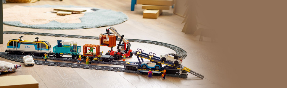 LEGO City Freight Train Set, 60336 Remote Control Toy for Kids