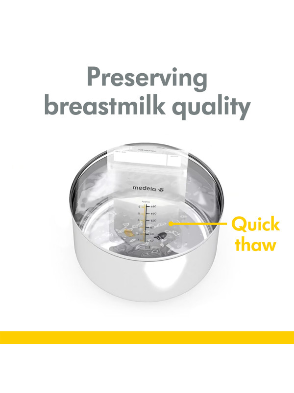 Medela Baby Freezer Breast Milk Feeding Storage Bags, Clear