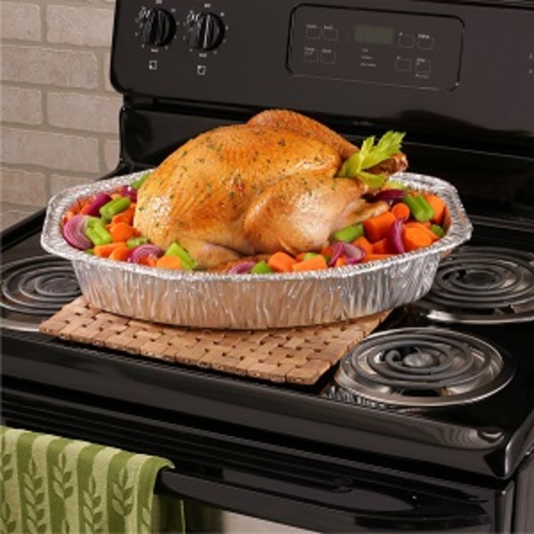 EZ Foil Disposable Cake Pans with Lids 13x9 Inch, Teal, Durable