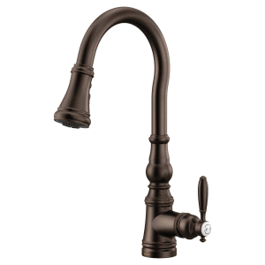 MOEN Weymouth Single-Handle Pull-Down Sprayer Kitchen Faucet in Oil ...