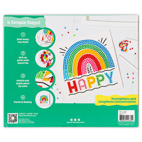 Little Yellow Bicycle: Rainbow & Blooms Gem Art Kit - 1100+ pc Set