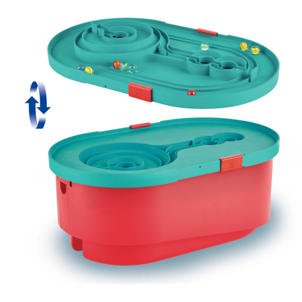 まっちゃぁ Hape Quadrilla Stack Track Bucket Wooden Marble Run