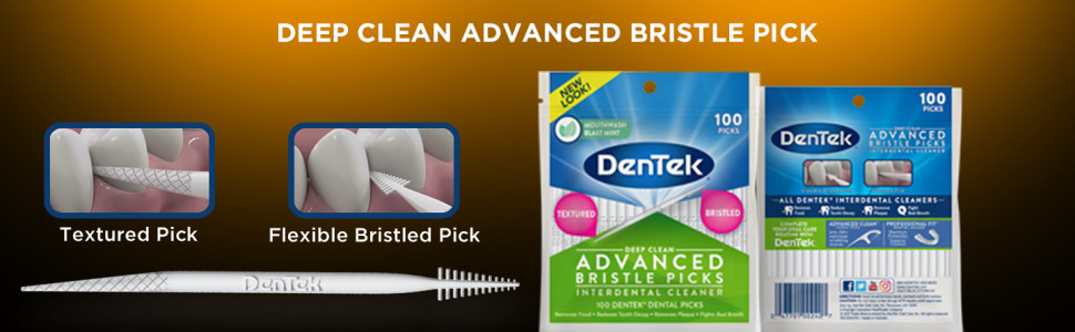 Dentek Slim Brush 32 Count Deep Clean Tight Teeth (6 Pack)