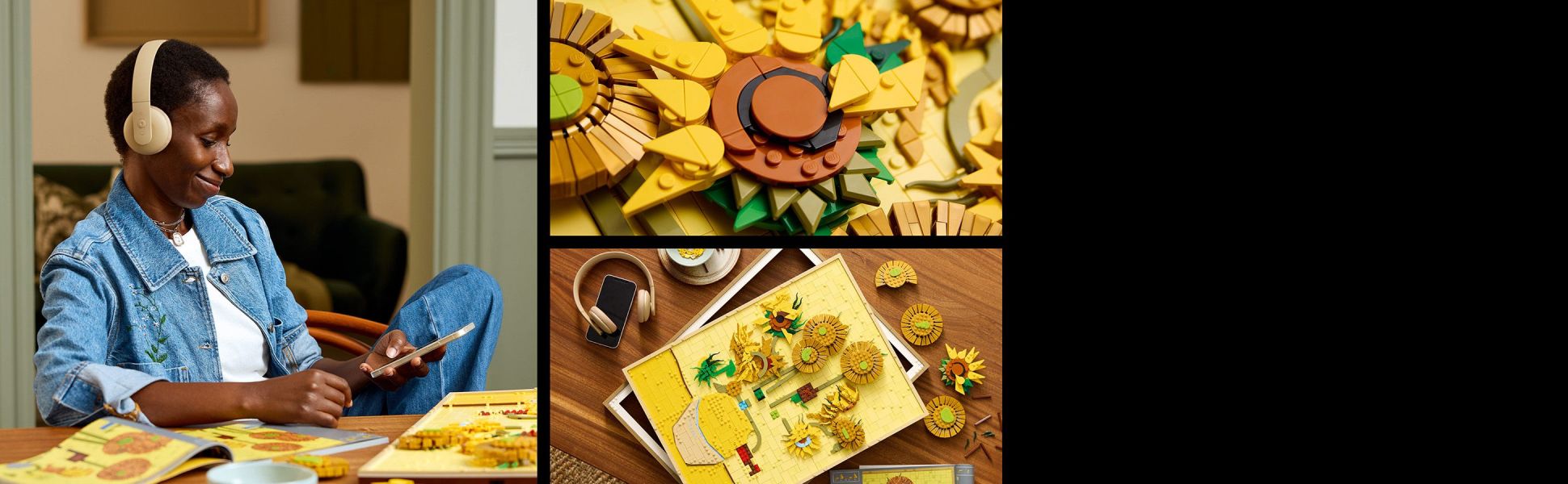 This LEGO Art set comes with an instruction booklet, and you can also scan a QR code to enjoy a podcast about Van Gogh.