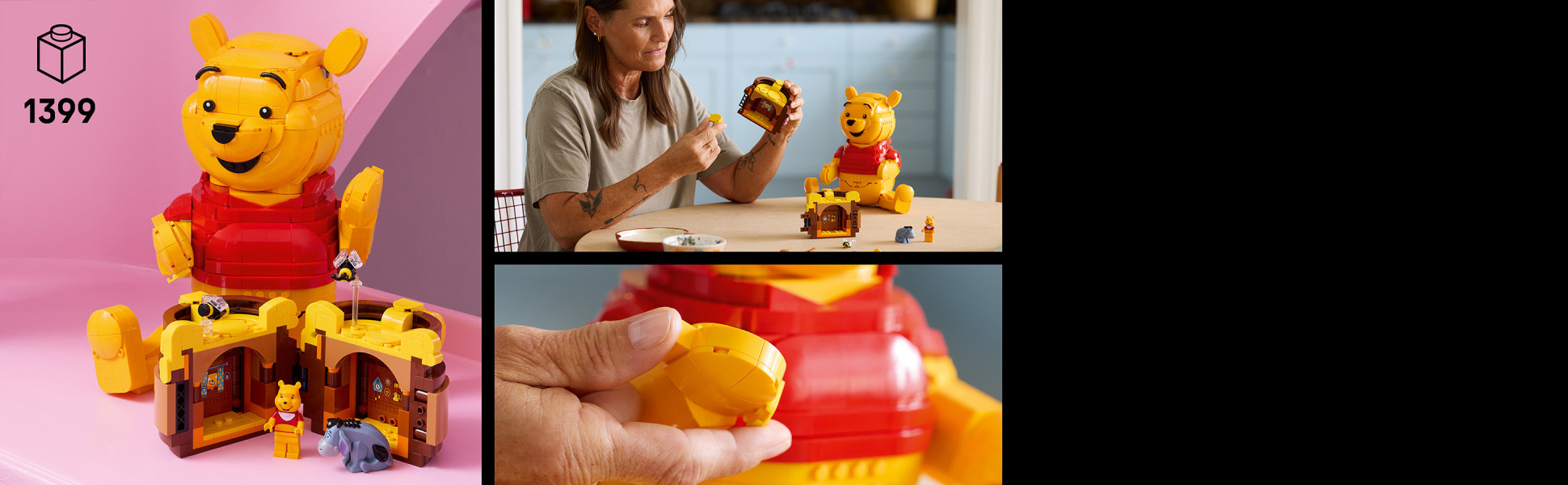 Embrace a love for Winnie the Pooh with this building kit and create a memory, and a creative display, packed with curated details.