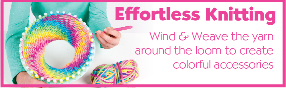 Educational Knitting Loom Learning Kit for Creative Girls Aged 7-12, C –  POPGOO