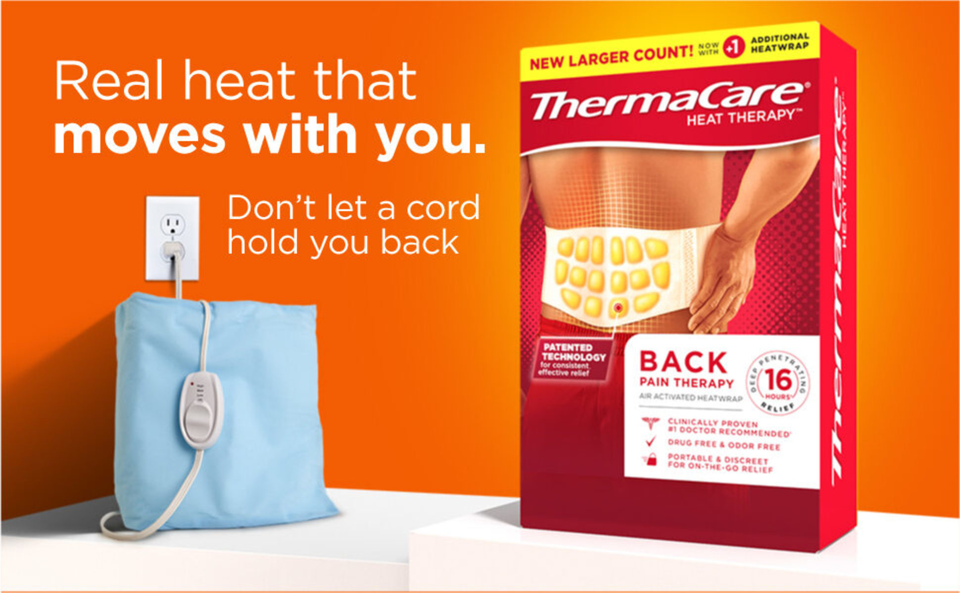 ThermaCare Lower Back and Hip Heatwraps, 10 ct. 