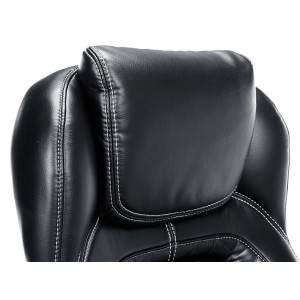 OFM Straton Series Mid Back Black Armless Vinyl Swivel Task Chair