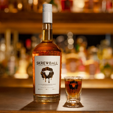 ピーナッツバターウィスキー　SKREW BALL 35% Skrewball Peanut Butter Whiskey with Natural Flavors, 375 ml