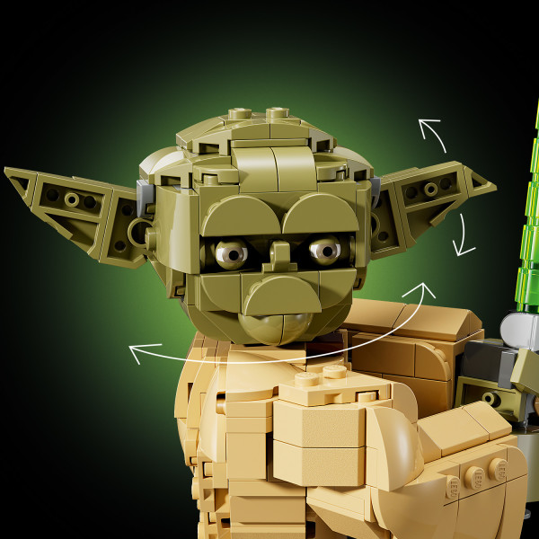 Adjust Yoda’s head and ears.