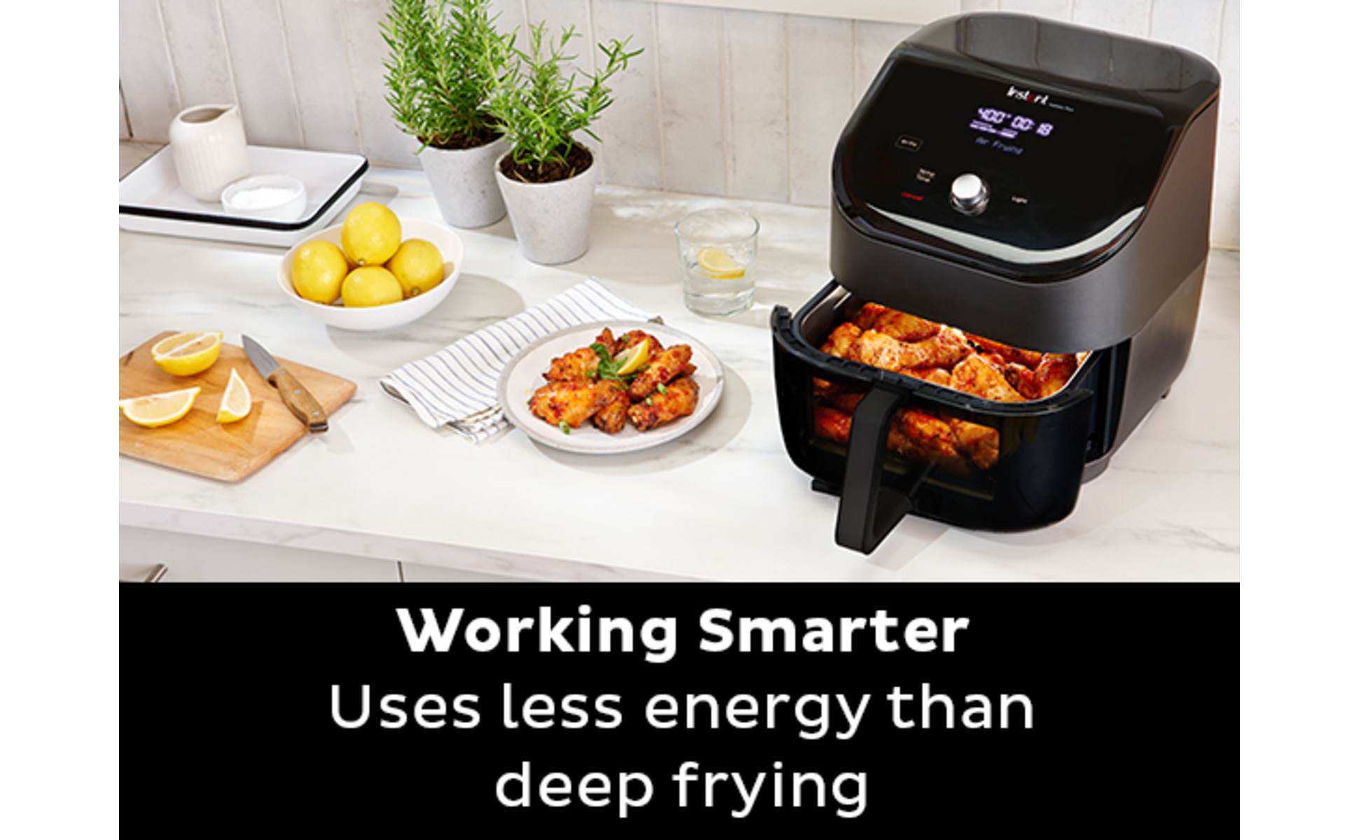 Instant Pot 6-Quart Air Fryer Oven, From the Makers of Instant with Odor  Erase Technology, ClearCook Cooking Window, App with over 100 Recipes,  Single Basket, Stainless Steel