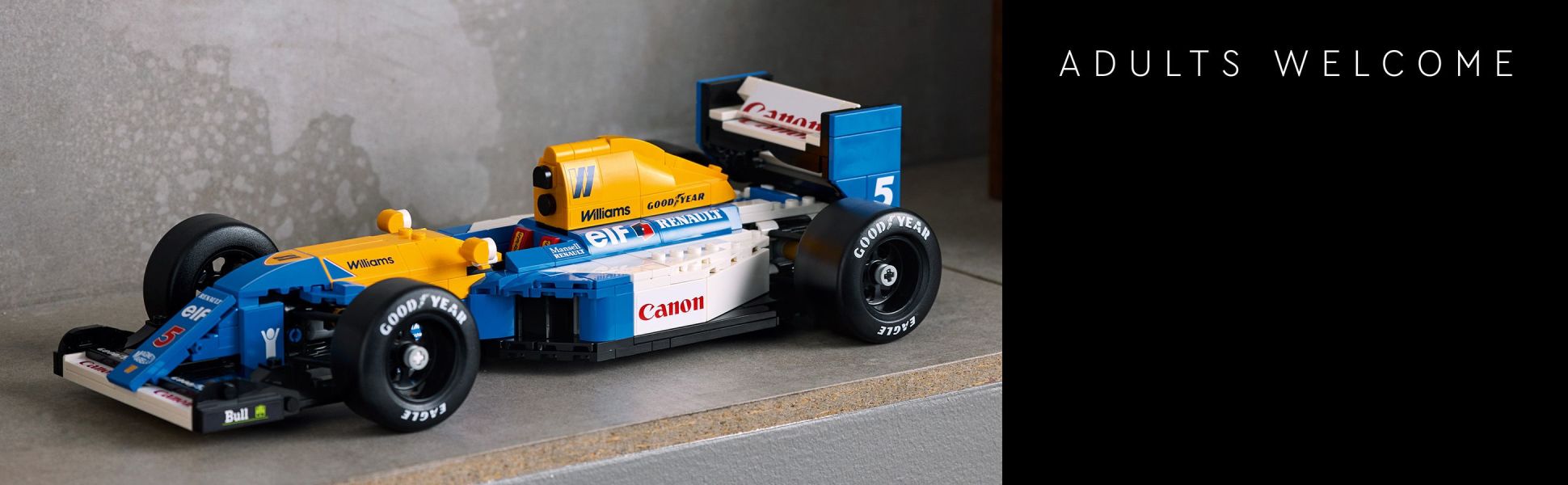 LEGO Icons Williams Racing FW14B & Nigel Mansell Model Car Set for
