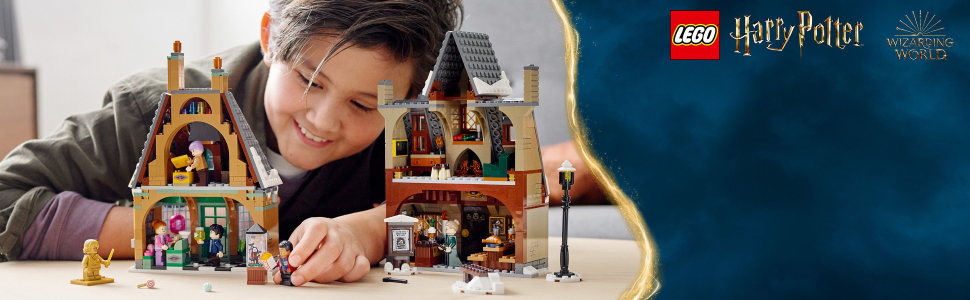 LEGO Harry Potter Hogsmeade Village Visit 76388 Building Toy for 8 Year  Olds, 20th Anniversary Set with Collectible Harry Potter Figures Including