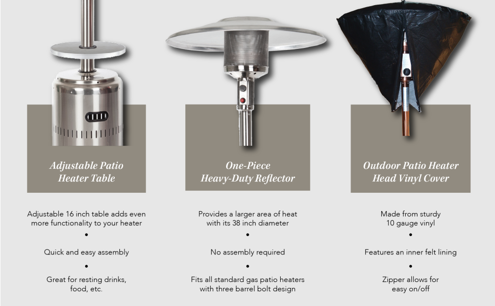 Fire SenseOutdoor Patio Heater Head Vinyl Cover-Finish:Black