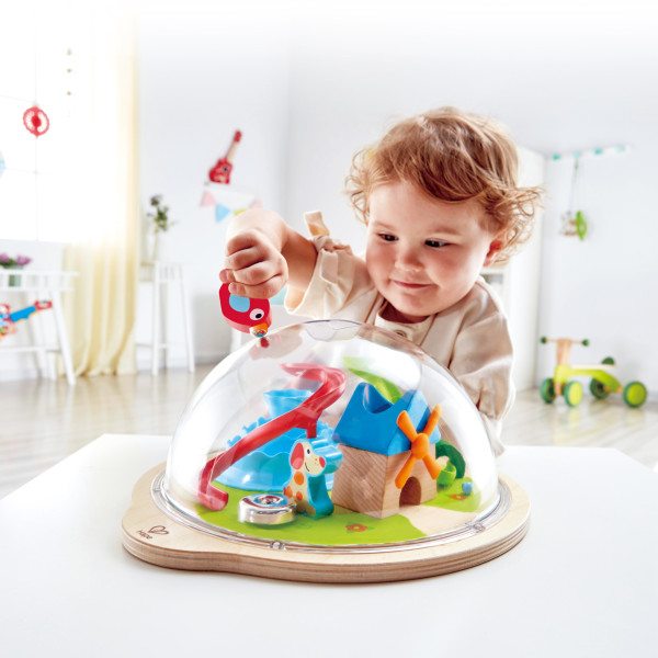 Hape Sunny Valley Adventure Dome- Kid's 3D Toy w/ Magnetic Maze