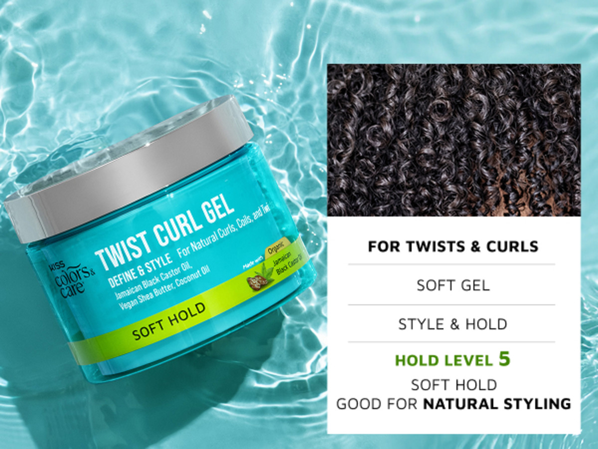 KISS Colors & Care, Braiding Hair Gel, 6 oz, Level 7 Hold