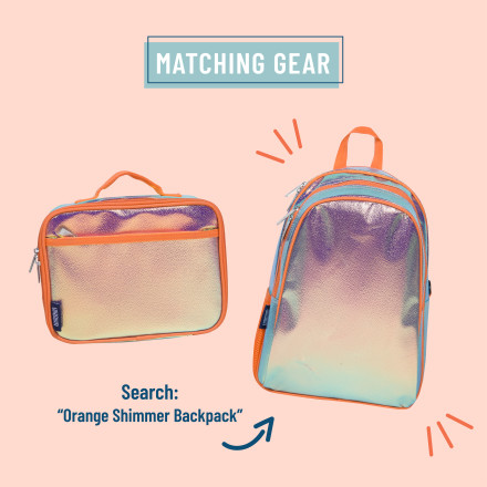 Wildkin Orange Shimmer Clip-in Lunch Box