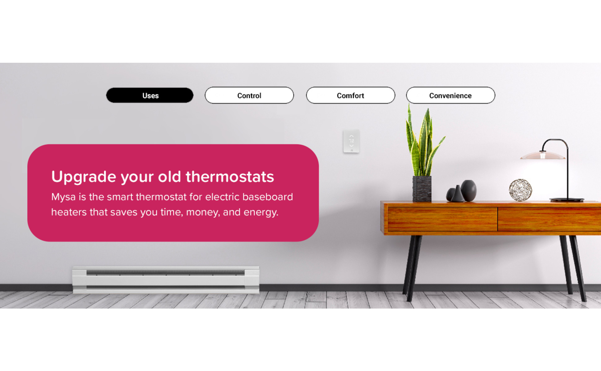 Mysa Smart Thermostat for Electric Baseboard Heaters V2 – AEP