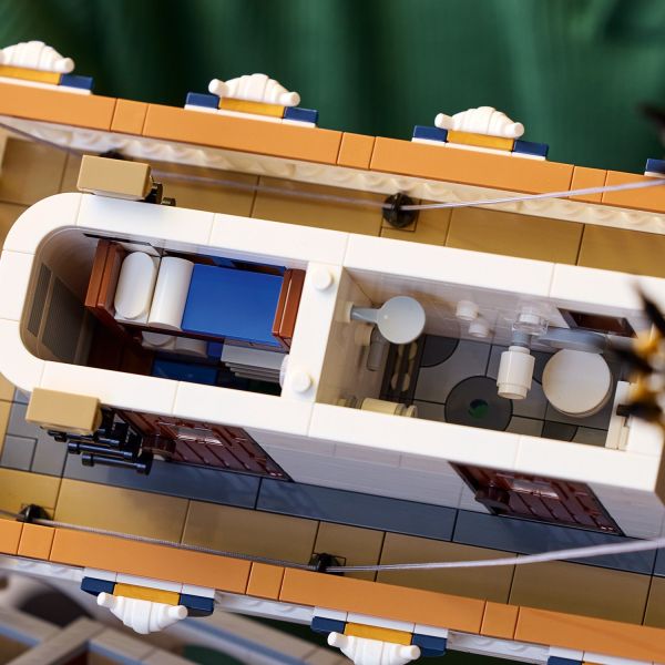 Explore the crew cabin and bathroom.