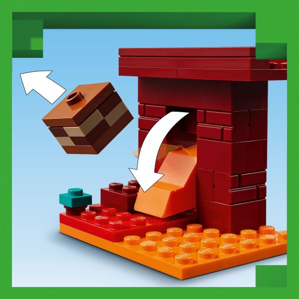 When the debris is removed, lava elements cascade down.