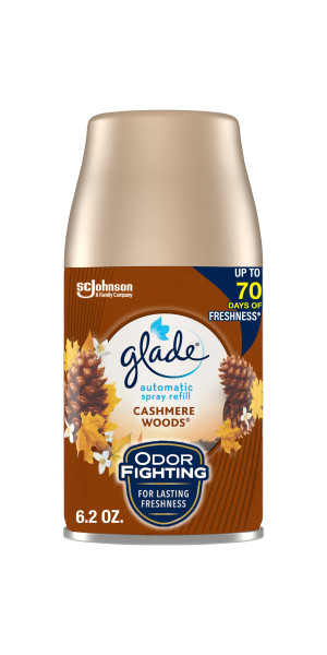 Glade Automatic Spray Refill, Air Freshener, Comforting Cashmere Woods, 6.2 oz