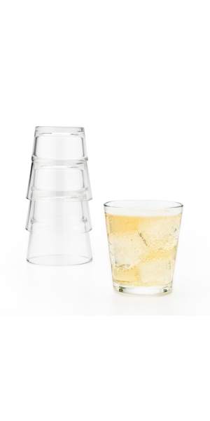 Libbey Restaurant Stacking Rocks Glasses, 9oz, Set of 12