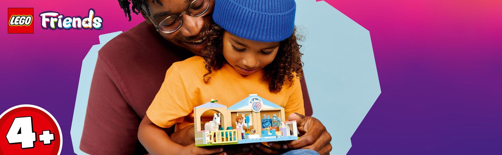 Preschoolers ages 4 and up can practice caring for cute pets with this play set, which includes 2 minidolls, 5 animal figures and toy accessories.