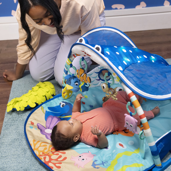 Disney Baby Finding Nemo Mr. Ray Baby Activity Gym & Tummy Time Play Mat by  Bright Starts