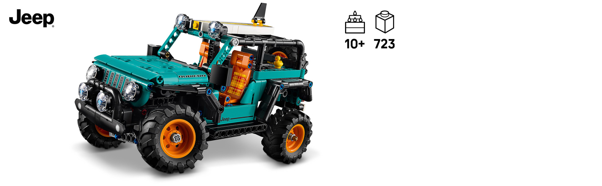 Just like the real-world Jeep vehicle, this toy version is packed with personality and includes a surfboard accessory.