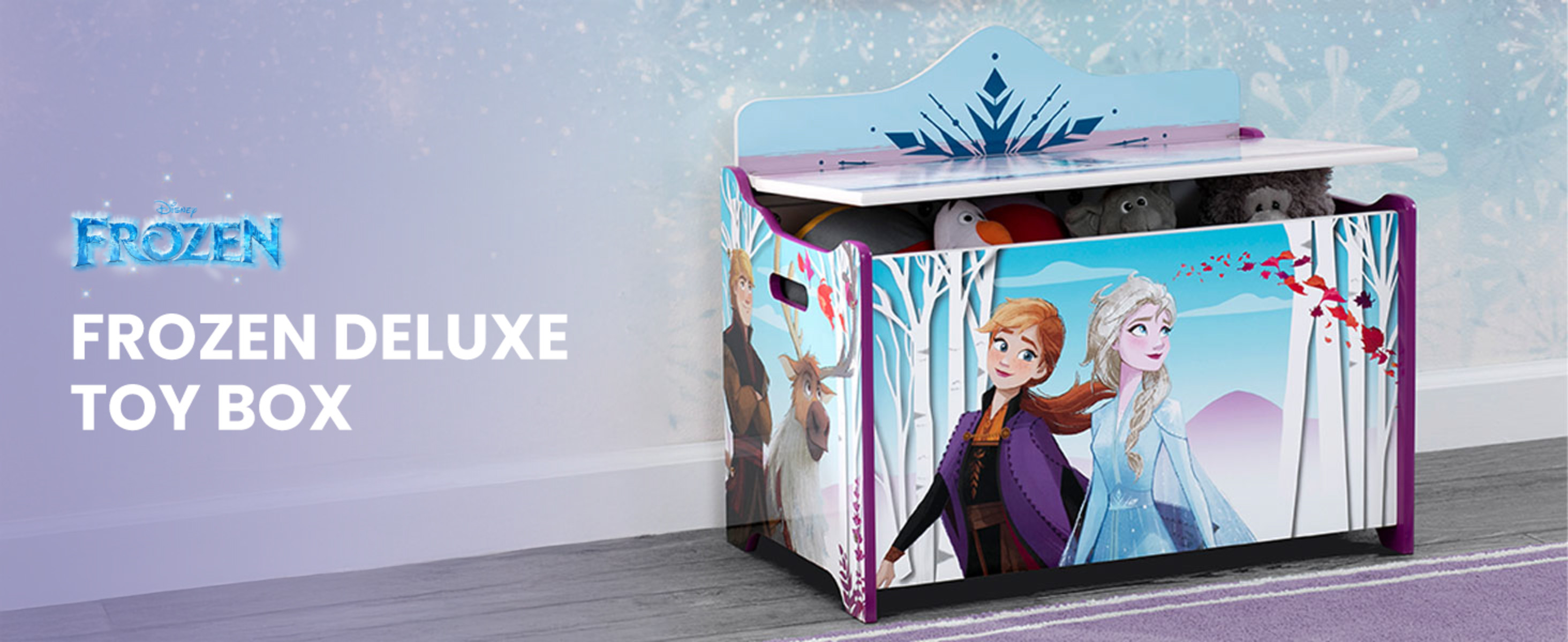 Disney Frozen II Deluxe Toy Box by Delta Children, Greenguard Gold