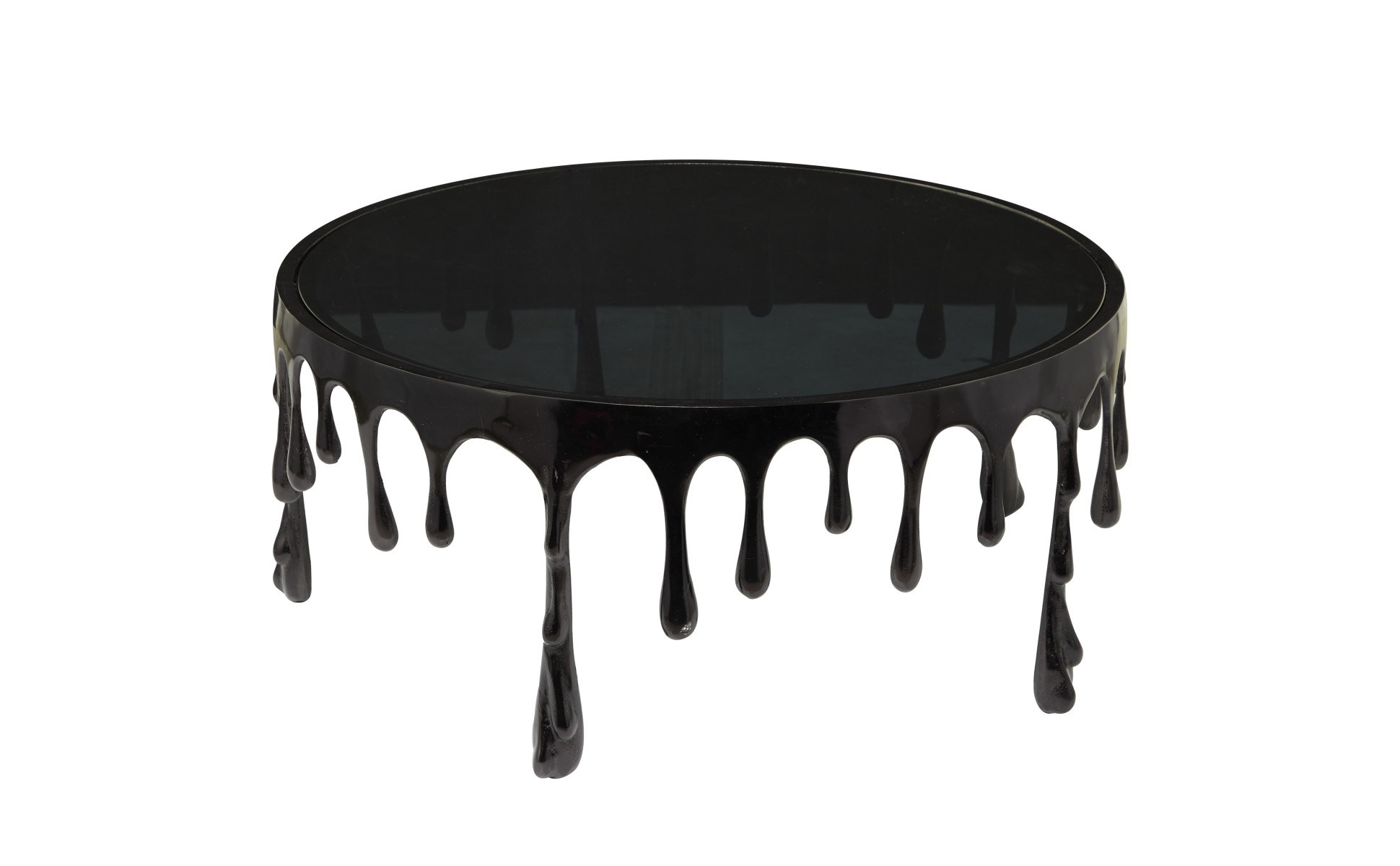 Litton Lane 36 in. Black Medium Round Aluminum Drip Coffee