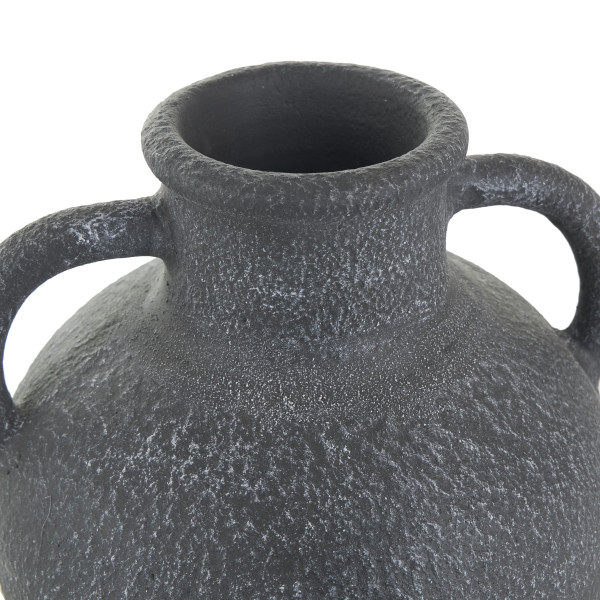 Litton Lane 22 in. Black Handmade Mosaic Floral Inspired
