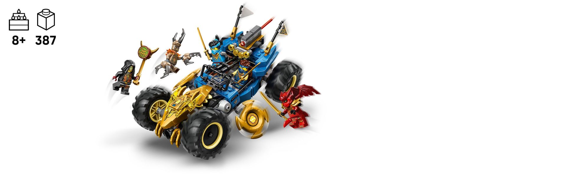Kids can play in regular mode or flip the front for dragon mode, revealing a dragon head and making the shurikens rotate.