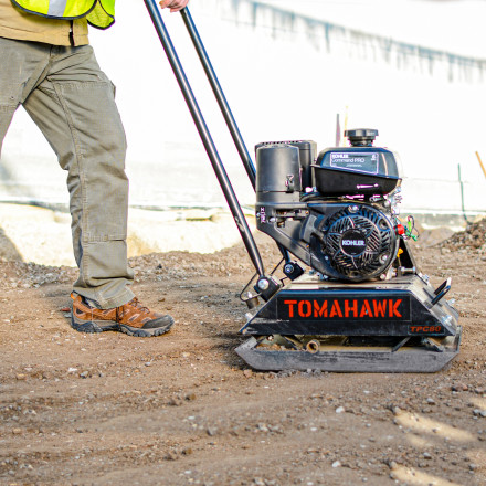 Tomahawk Power 6-HP Kohler 17-in x 21-in Plate Compactor in the